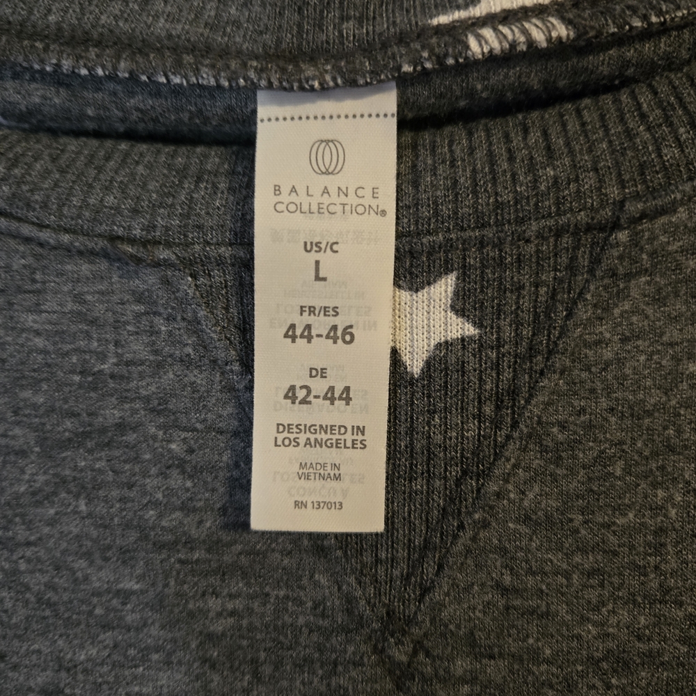 Balance Collection Gray Star Patterned Sweater - Picture 2 of 2